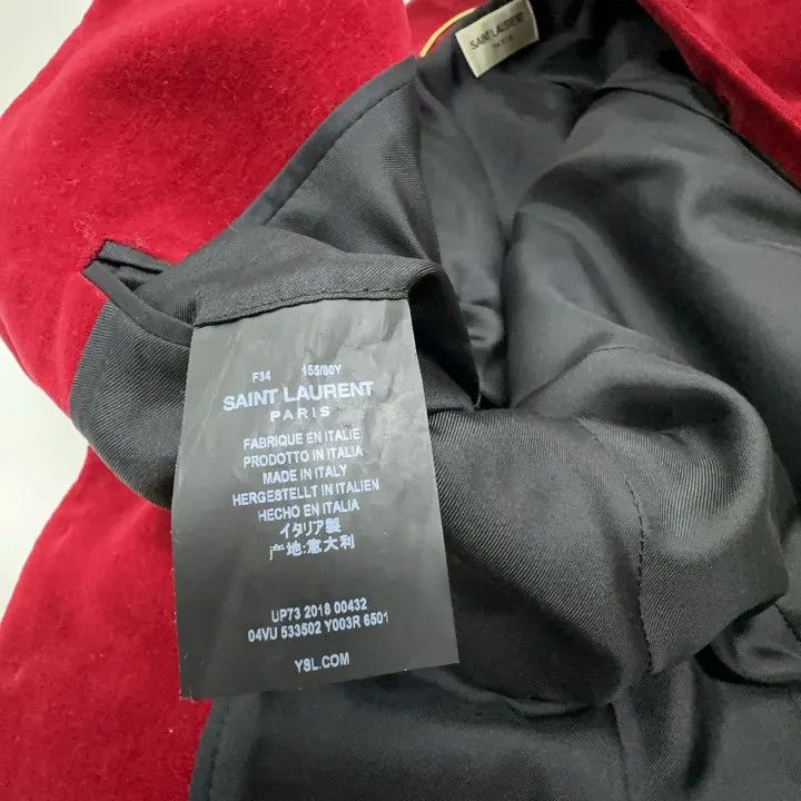 Saint Laurent Paris Saint Laurent Red Velvet Embroidered Jacket Size US S / EU 44-46 / 1 - 4 Thumbnail