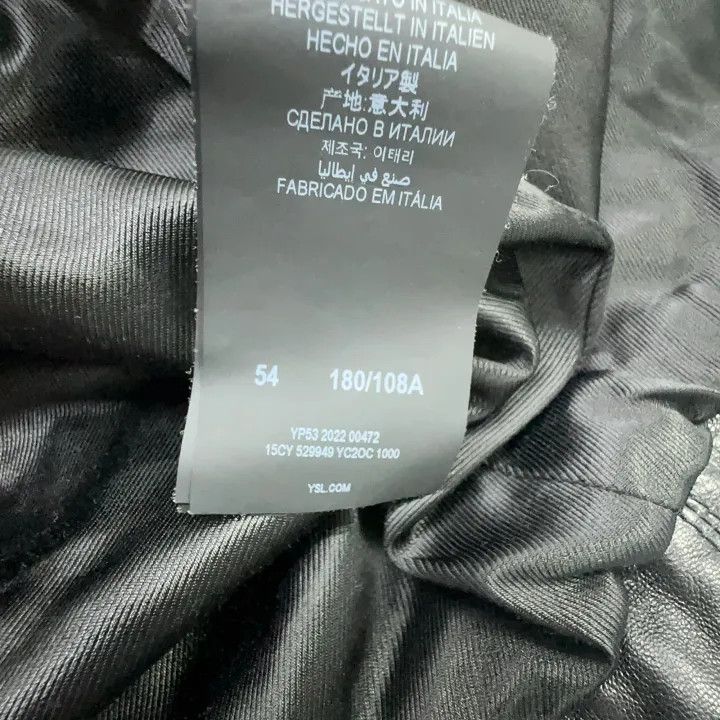 Saint Laurent Paris Saint Laurent Black Casual Leather Jacket for Men Size US L / EU 52-54 / 3 - 4 Thumbnail