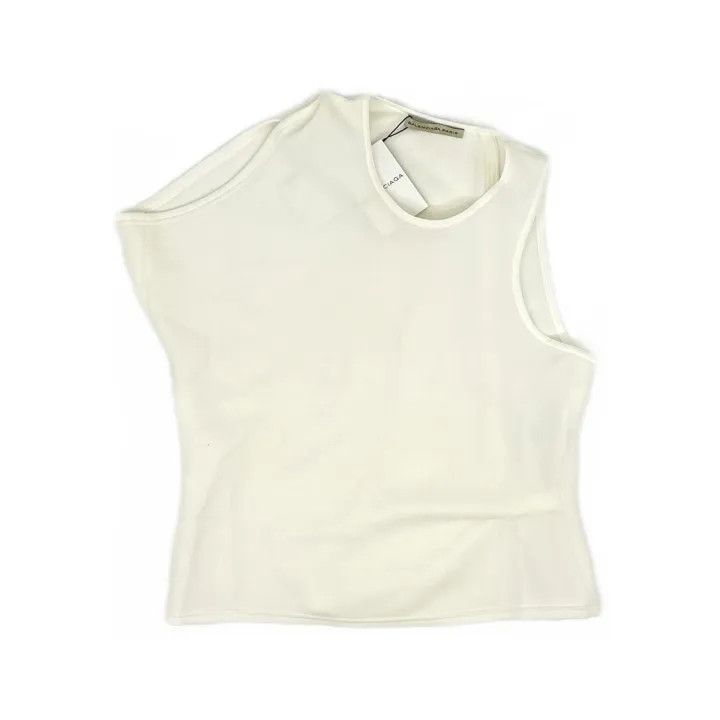 Balenciaga Balenciaga Simple Irregular White Vest Size US S / EU 44-46 / 1 - 2 Thumbnail