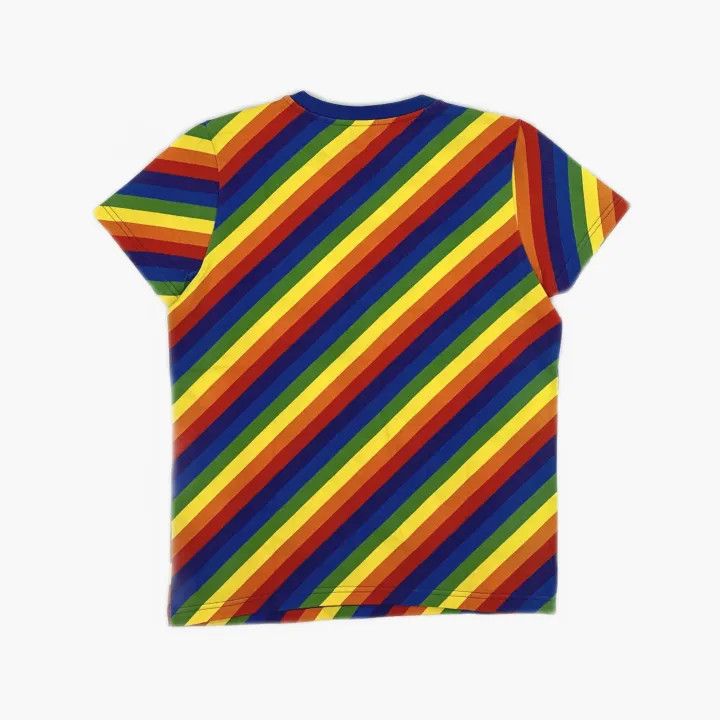 Balenciaga Balenciaga Rainbow Striped Short Sleeve T-Shirt Size US S / EU 44-46 / 1 - 3 Thumbnail