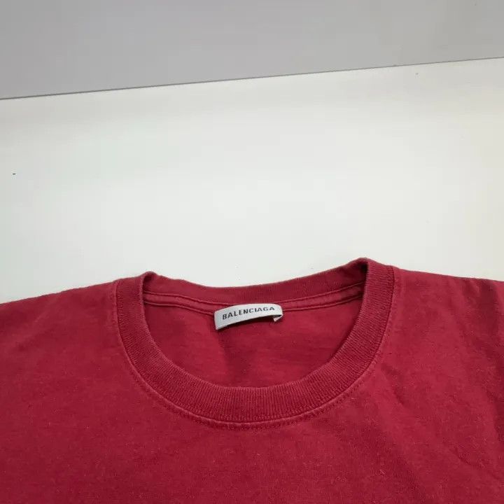 Balenciaga Balenciaga Red Logo Short Sleeve T-Shirt Size US L / EU 52-54 / 3 - 7 Thumbnail