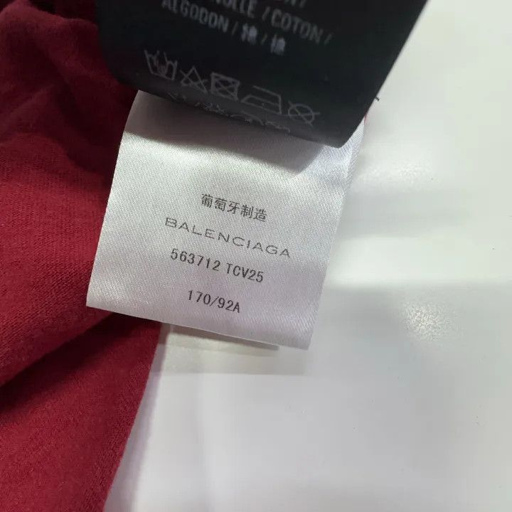 Balenciaga Balenciaga Red Logo Short Sleeve T-Shirt Size US L / EU 52-54 / 3 - 6 Thumbnail