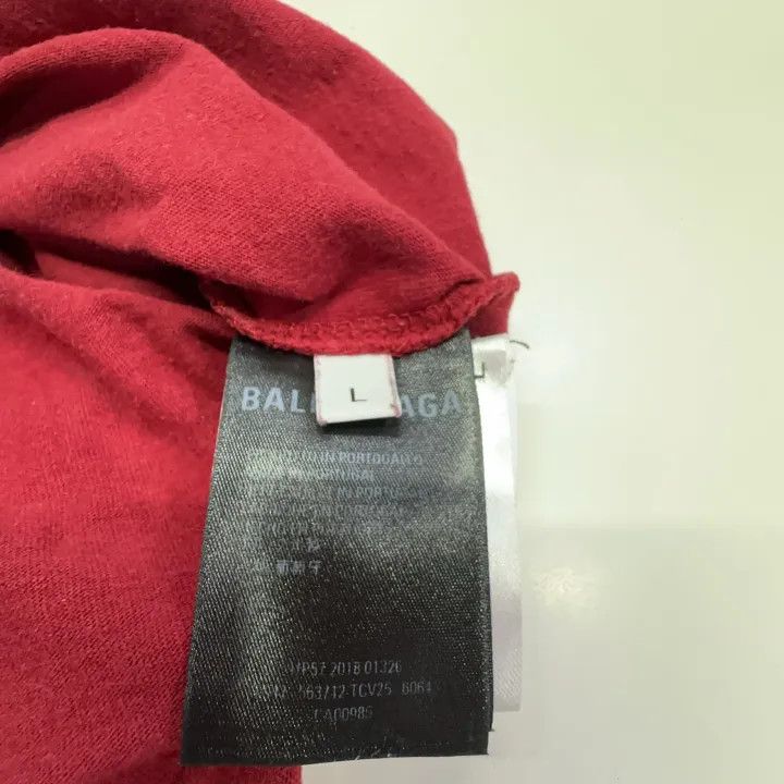 Balenciaga Balenciaga Red Logo Short Sleeve T-Shirt Size US L / EU 52-54 / 3 - 5 Thumbnail