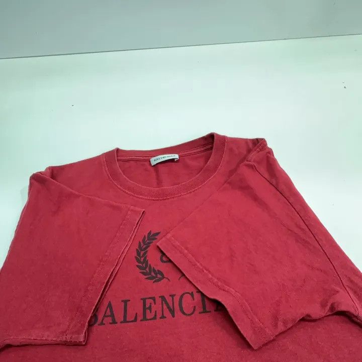 Balenciaga Balenciaga Red Logo Short Sleeve T-Shirt Size US L / EU 52-54 / 3 - 11 Thumbnail