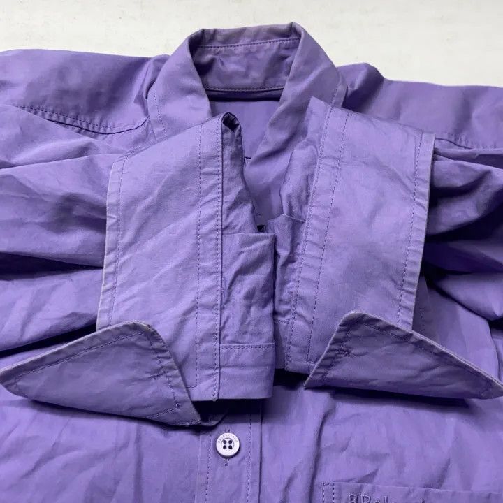 Balenciaga Balenciaga Casual Long Sleeve Shirt in Purple Size US S / EU 44-46 / 1 - 9 Thumbnail