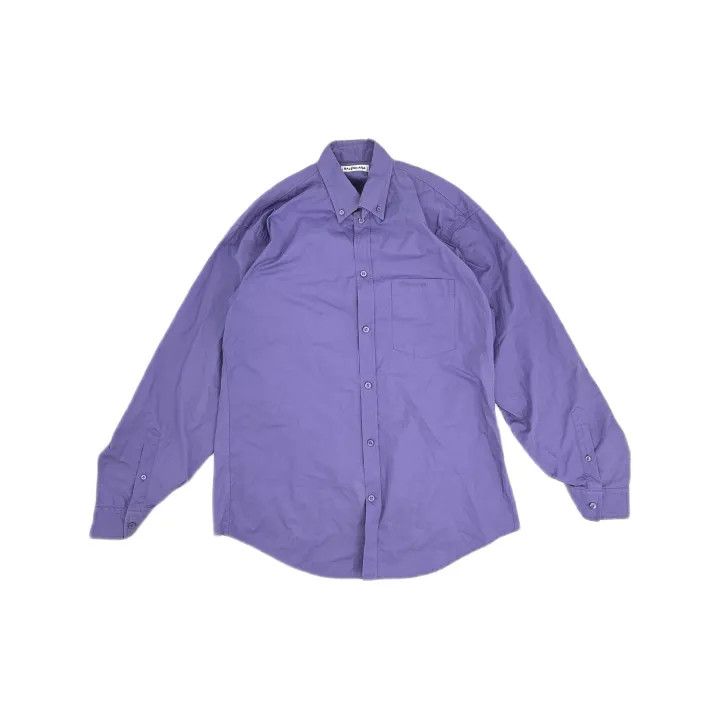 Balenciaga Balenciaga Casual Long Sleeve Shirt in Purple Size US S / EU 44-46 / 1 - 2 Thumbnail