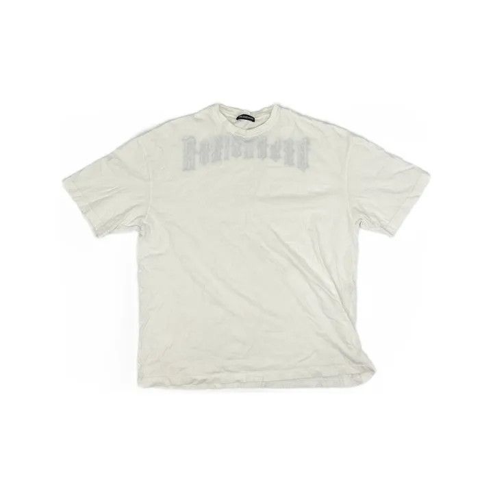 Balenciaga Balenciaga Solid White Short Sleeve T-Shirt Size US L / EU 52-54 / 3 - 2 Thumbnail