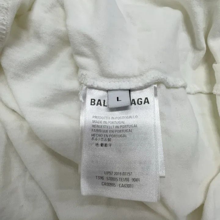 Balenciaga Balenciaga Solid White Short Sleeve T-Shirt Size US L / EU 52-54 / 3 - 4 Thumbnail