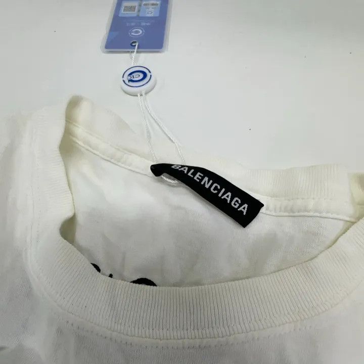 Balenciaga Balenciaga Solid White Short Sleeve T-Shirt Size US L / EU 52-54 / 3 - 5 Thumbnail