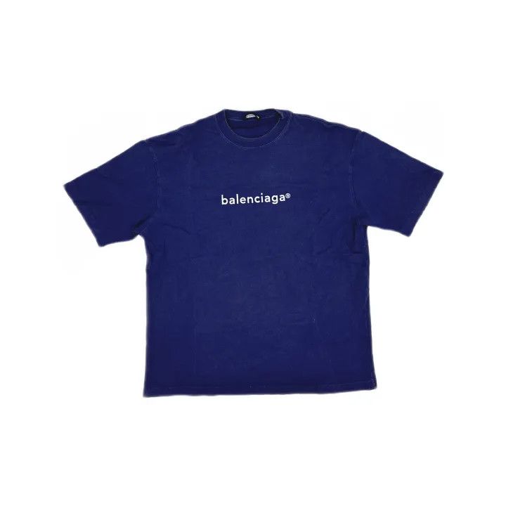 Balenciaga Balenciaga Logo Blue T-shirt for Men Size US L / EU 52-54 / 3 - 2 Thumbnail
