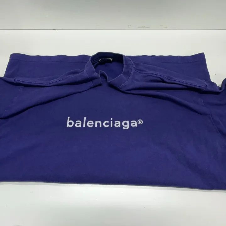 Balenciaga Balenciaga Logo Blue T-shirt for Men Size US L / EU 52-54 / 3 - 9 Thumbnail