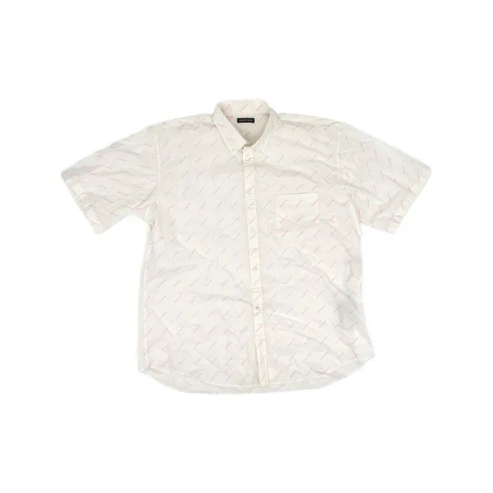 Balenciaga Balenciaga Logo Short Sleeve Shirt for Men Size US M / EU 48-50 / 2 - 2 Thumbnail