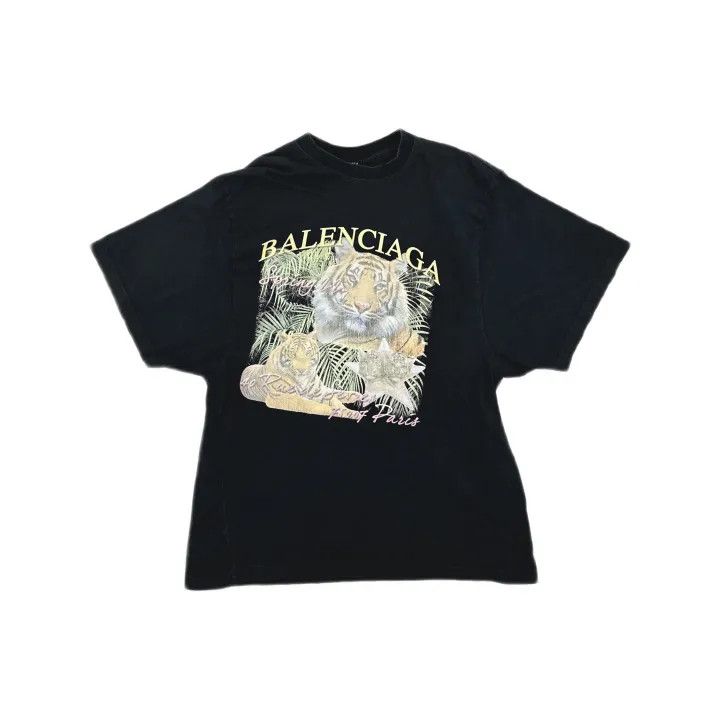 Balenciaga Balenciaga SS22 Tiger Print Short Sleeve T-Shirt Size US M / EU 48-50 / 2 - 2 Thumbnail