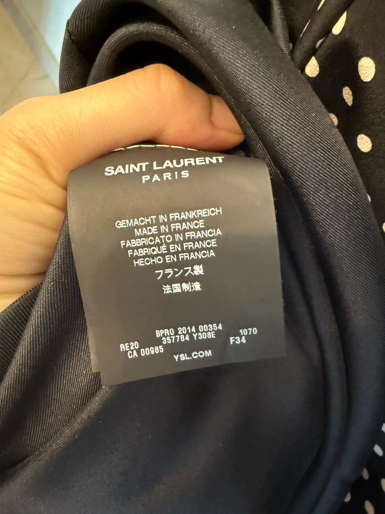 Saint Laurent Paris Saint Laurent Polka Dot Dress Size 34 Size US M / EU 48-50 / 2 - 6 Thumbnail