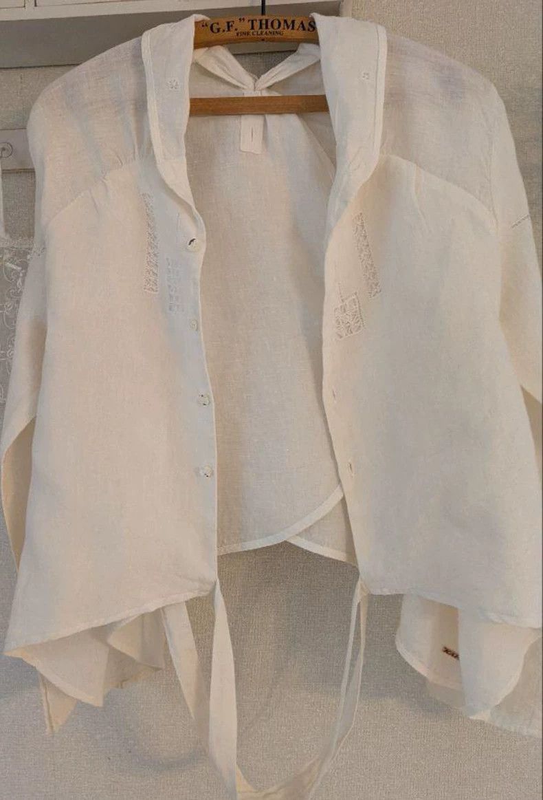 Kapital Rare Embroidered Linen Hooded Jacket Size US M / EU 48-50 / 2 - 2 Thumbnail
