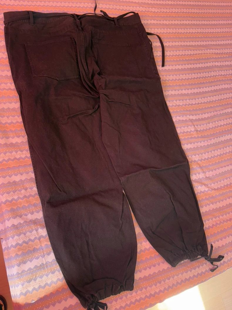 Loro Piana Yamamoto Black Casual Pants with Drawstring Size US 26 / EU 42 - 2 Thumbnail