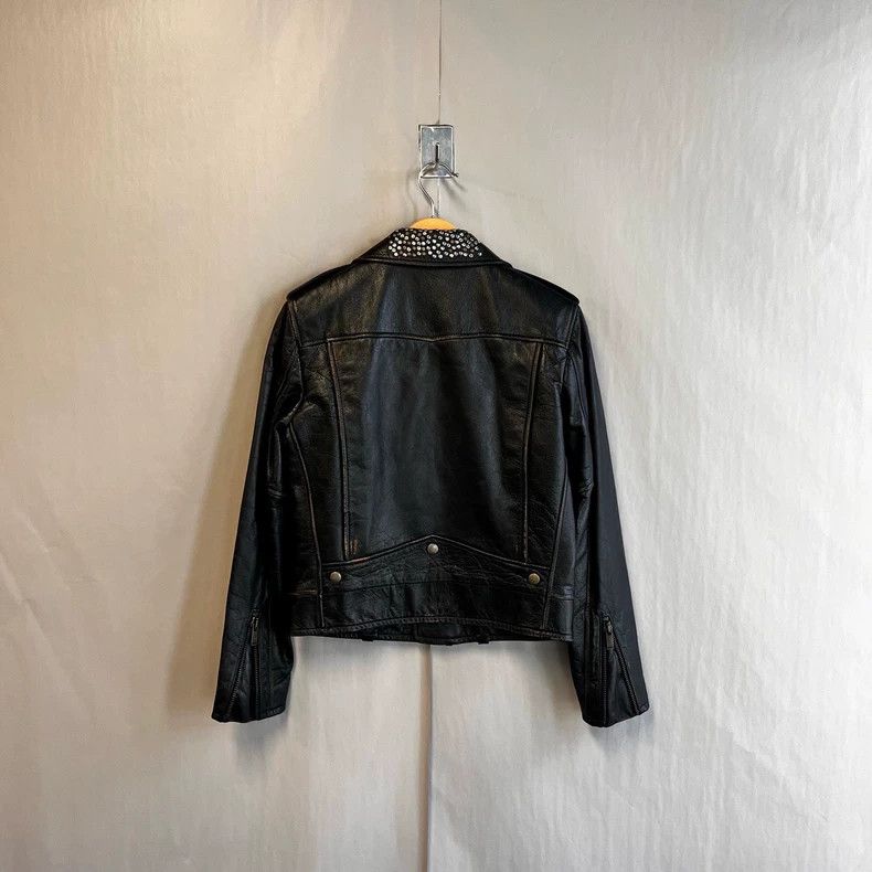 Saint Laurent Paris Studded Black Leather Biker Jacket Size US M / EU 48-50 / 2 - 2 Thumbnail