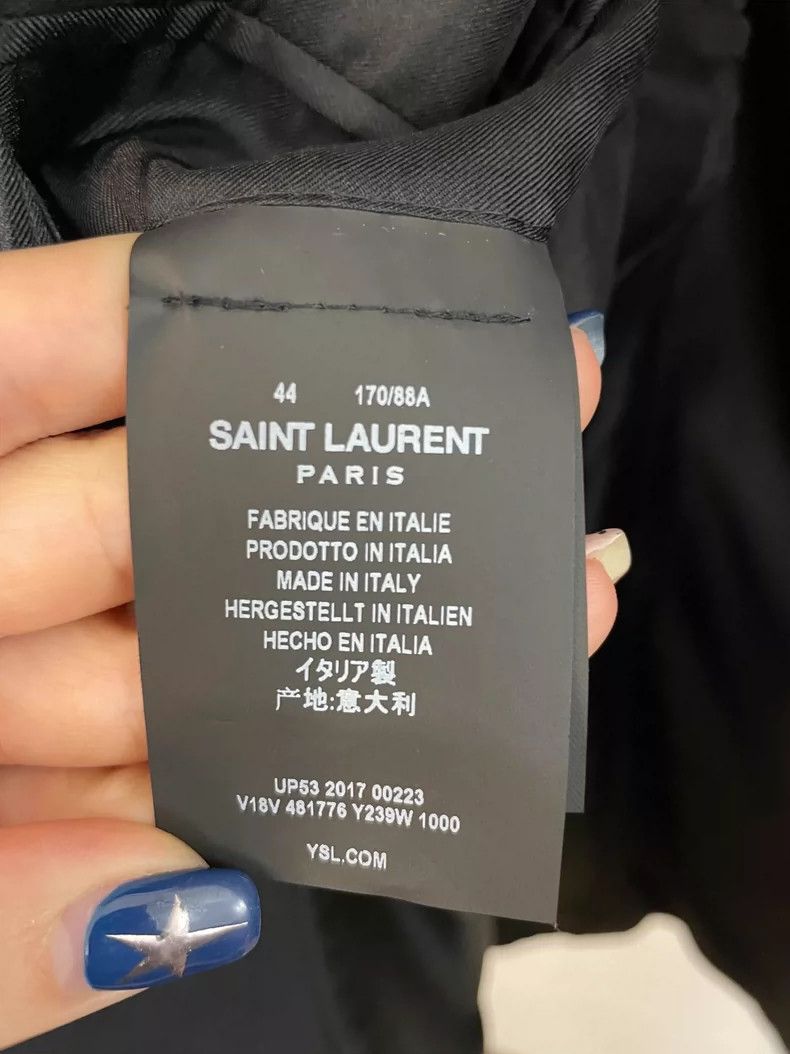 Yves Saint Laurent Saint Laurent Blazer with Red Accents Size US M / EU 48-50 / 2 - 8 Thumbnail
