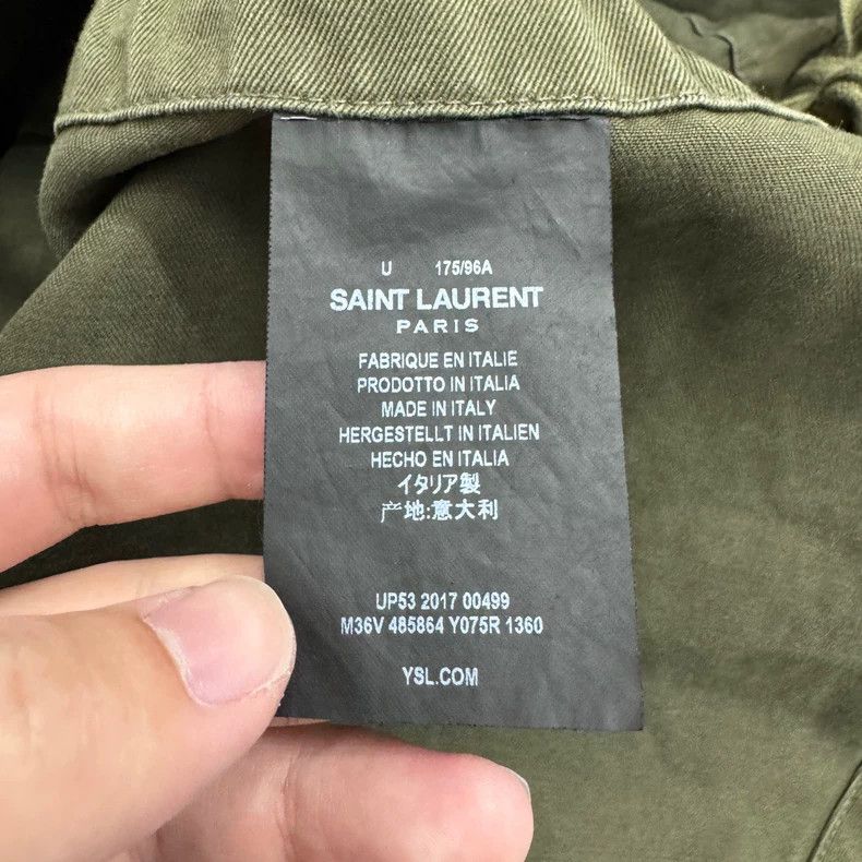 Saint Laurent Paris SLP Military Style Work Cloak Jacket Size US M / EU 48-50 / 2 - 4 Thumbnail
