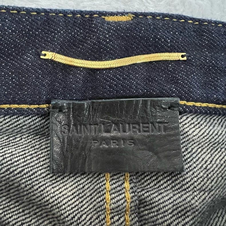 Saint Laurent Paris Saint Laurent Dark Blue Denim Pants Size 25 Size US 26 / EU 42 - 3 Thumbnail