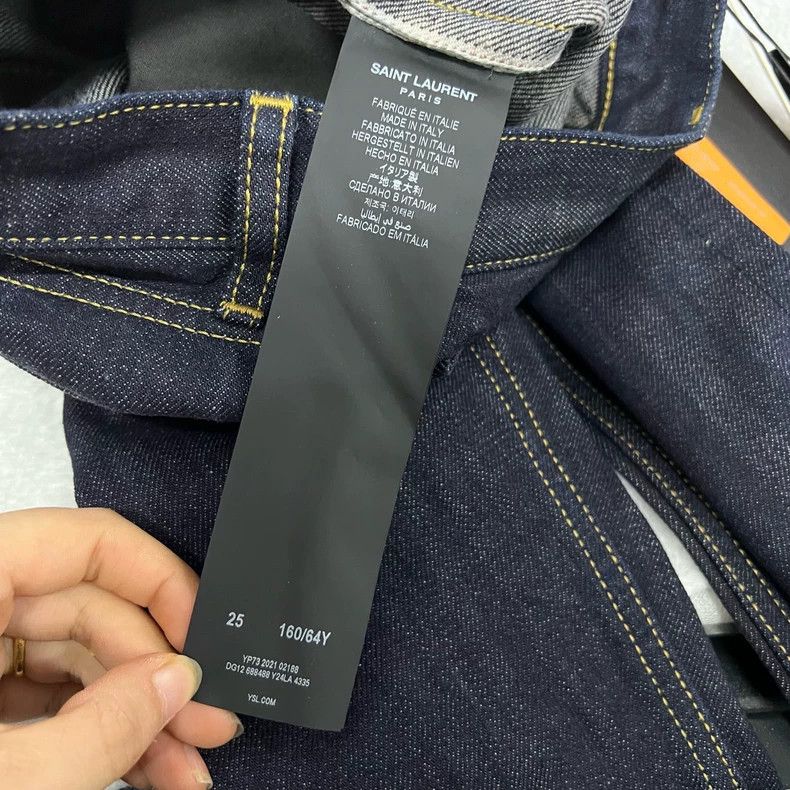 Saint Laurent Paris Saint Laurent Dark Blue Denim Pants Size 25 Size US 26 / EU 42 - 4 Thumbnail