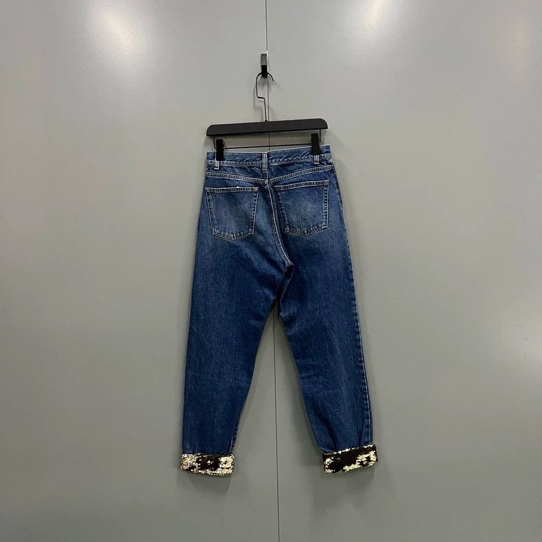 Yves Saint Laurent Saint Laurent Sequined Denim Pants Size 25 Size US 26 / EU 42 - 2 Thumbnail