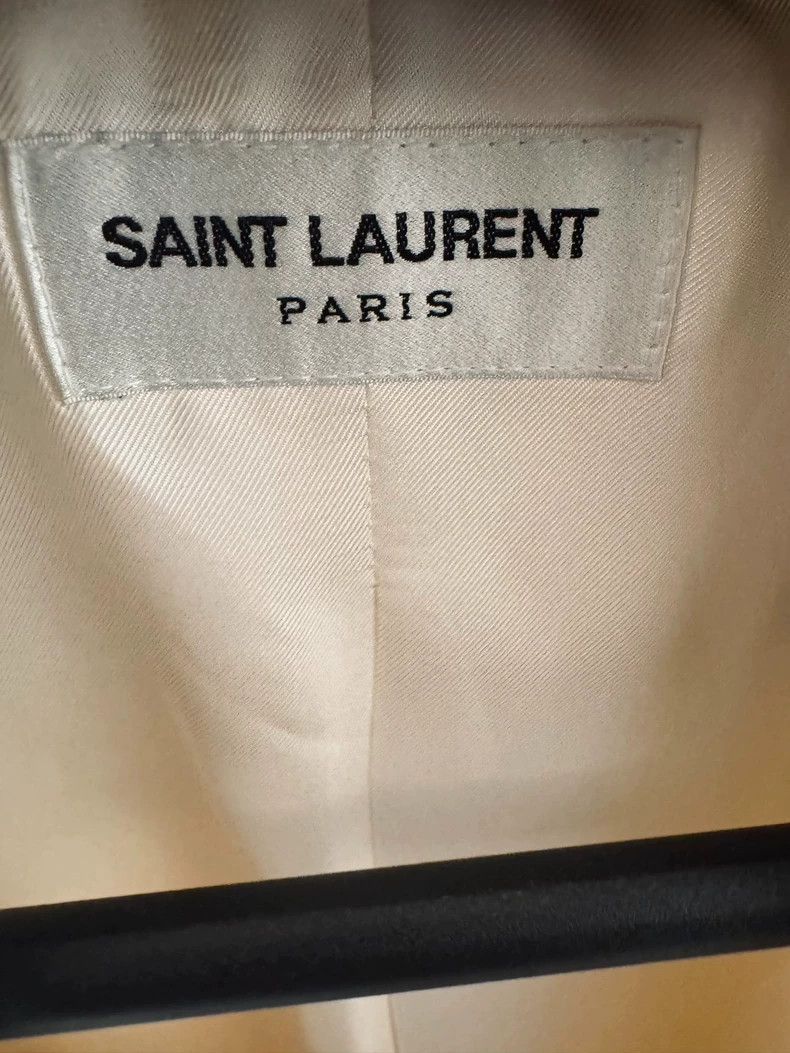 Yves Saint Laurent Saint Laurent Cream Jungle Pattern Suit Jacket Size US L / EU 52-54 / 3 - 4 Thumbnail