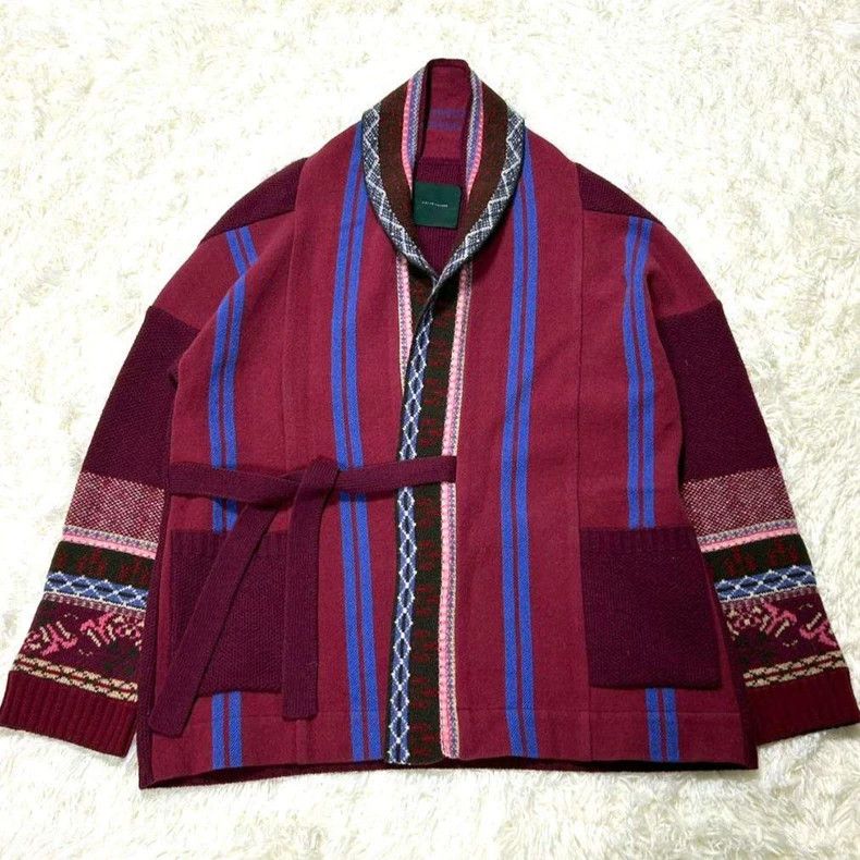 Kapital Japanese Vintage Wool Cardigan with Ethnic Patterns Size US M / EU 48-50 / 2 - 2 Thumbnail