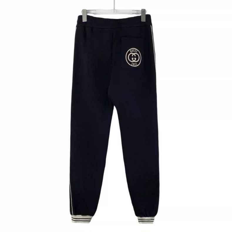 Gucci gucci black striped logo embroidered pants-dmc Size US 32 / EU 48 - 2 Thumbnail