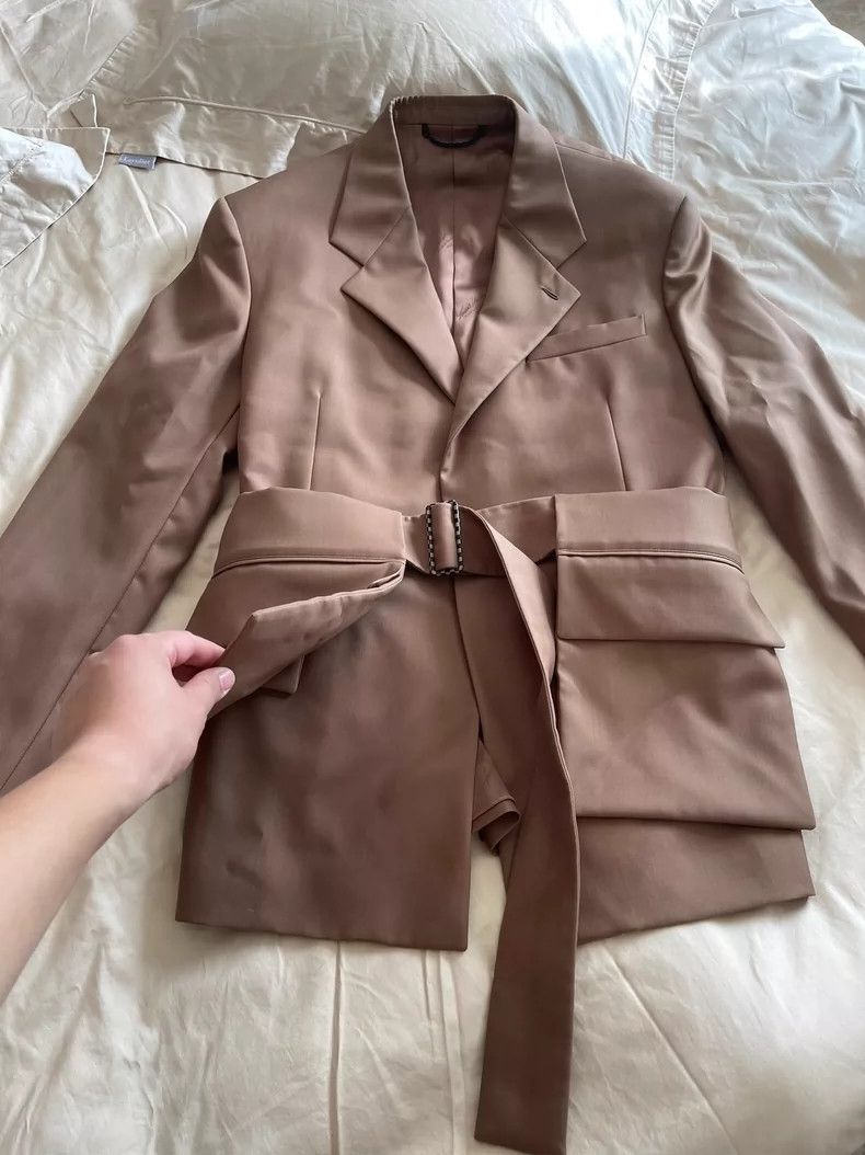 Louis Vuitton stylish new LV suit set in beige-dmc Size US L / EU 52-54 / 3 - 2 Thumbnail