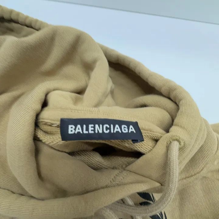 Balenciaga Balenciaga Logo Casual Hoodie in Khaki Size US M / EU 48-50 / 2 - 5 Thumbnail