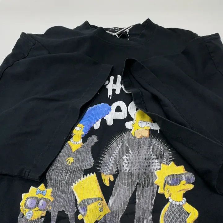 Balenciaga Balenciaga x The Simpsons Graphic Black T-Shirt Size US L / EU 52-54 / 3 - 8 Thumbnail