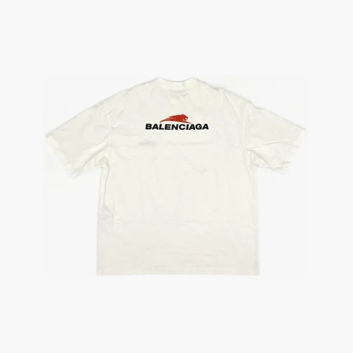 Balenciaga Balenciaga SS22 Tiger Logo White T-Shirt Size US L / EU 52-54 / 3 - 3 Thumbnail