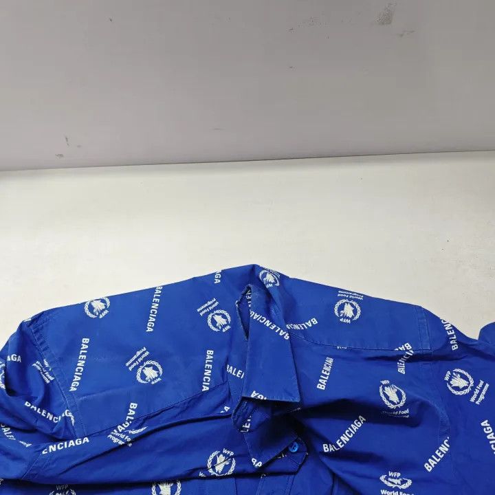 Balenciaga Balenciaga Blue Short Sleeve Shirt Size US M / EU 48-50 / 2 - 10 Thumbnail