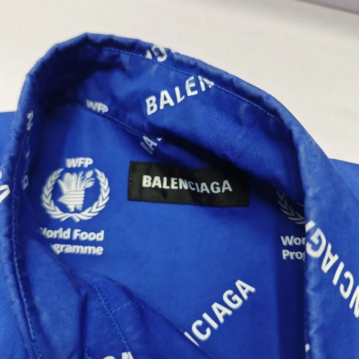 Balenciaga Balenciaga Blue Short Sleeve Shirt Size US M / EU 48-50 / 2 - 4 Thumbnail