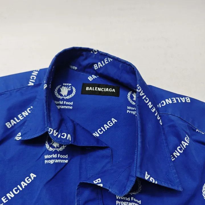 Balenciaga Balenciaga Blue Short Sleeve Shirt Size US M / EU 48-50 / 2 - 8 Thumbnail