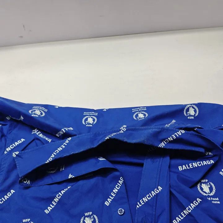 Balenciaga Balenciaga Blue Short Sleeve Shirt Size US M / EU 48-50 / 2 - 9 Thumbnail