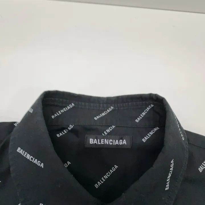 Balenciaga Balenciaga Logo Print Casual Long Sleeve Shirt Size US M / EU 48-50 / 2 - 5 Thumbnail