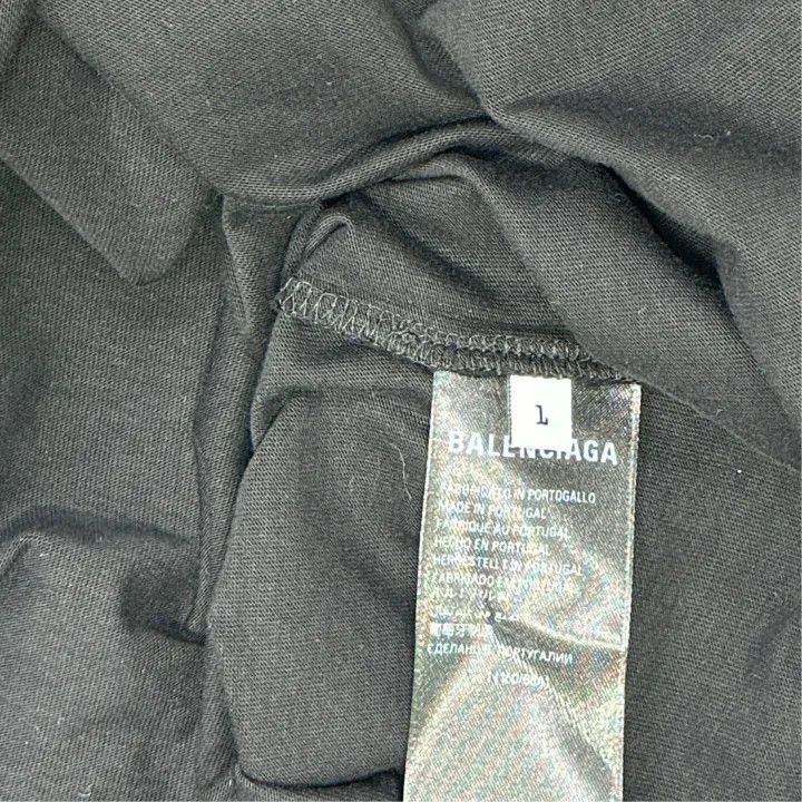 Balenciaga Balenciaga Black Long Sleeve T-Shirt with Disk Size US M / EU 48-50 / 2 - 2 Thumbnail