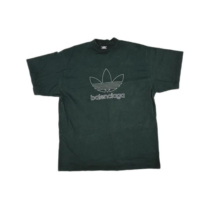 Balenciaga Balenciaga x Adidas Logo Print Tee Size US M / EU 48-50 / 2 - 2 Thumbnail