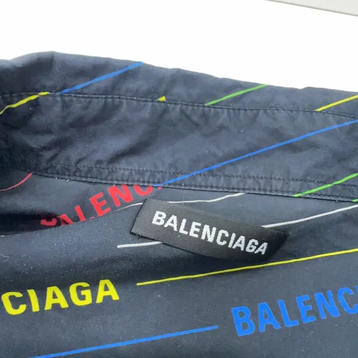 Balenciaga Balenciaga Colorful Letter Print Short Sleeve Shirt Size US S / EU 44-46 / 1 - 3 Thumbnail
