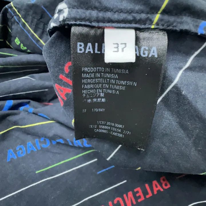 Balenciaga Balenciaga Colorful Letter Print Short Sleeve Shirt Size US S / EU 44-46 / 1 - 4 Thumbnail