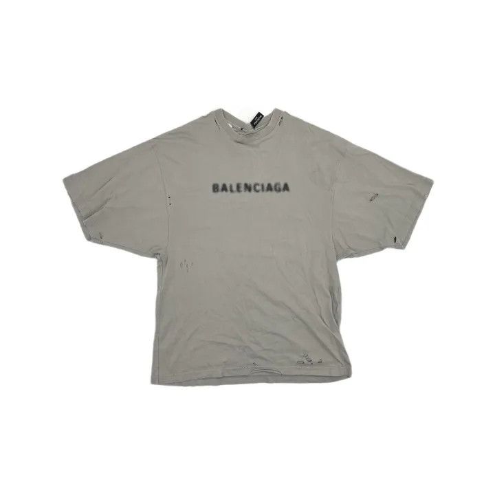 Balenciaga Balenciaga Distressed Graphic Short Sleeve T-Shirt Size US XXS / EU 40 - 2 Thumbnail
