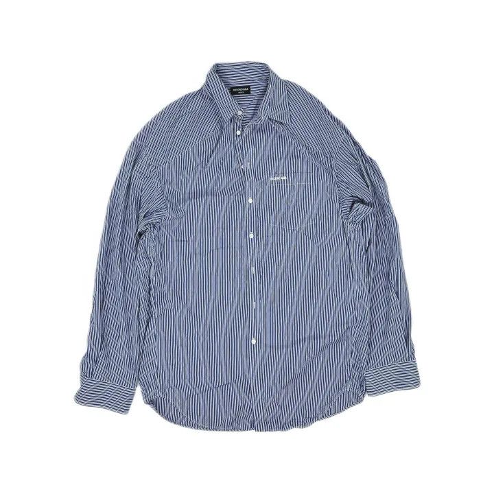 Balenciaga Balenciaga Blue Striped Long Sleeve Shirt Size US XS / EU 42 / 0 - 2 Thumbnail