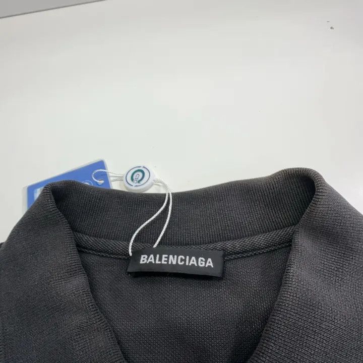 Balenciaga Balenciaga Wheel Print Polo Shirt in Black Size US S / EU 44-46 / 1 - 5 Thumbnail