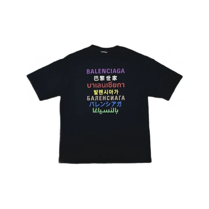 Balenciaga Balenciaga SS21 Multilingual Print Short Sleeve T-Shirt Size US M / EU 48-50 / 2 - 2 Thumbnail