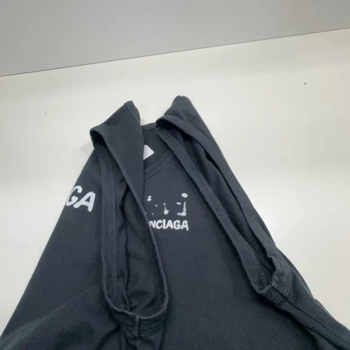 Balenciaga Balenciaga Black Logo Print Sleeveless Top Size US M / EU 48-50 / 2 - 12 Thumbnail