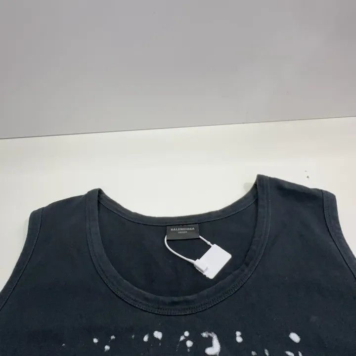 Balenciaga Balenciaga Black Logo Print Sleeveless Top Size US M / EU 48-50 / 2 - 8 Thumbnail