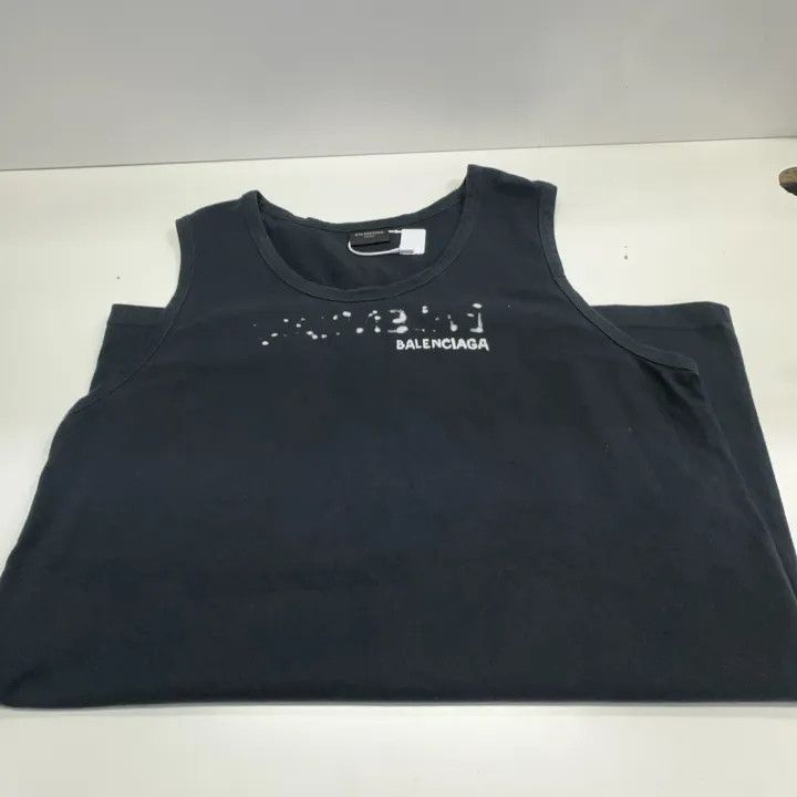 Balenciaga Balenciaga Black Logo Print Sleeveless Top Size US M / EU 48-50 / 2 - 9 Thumbnail