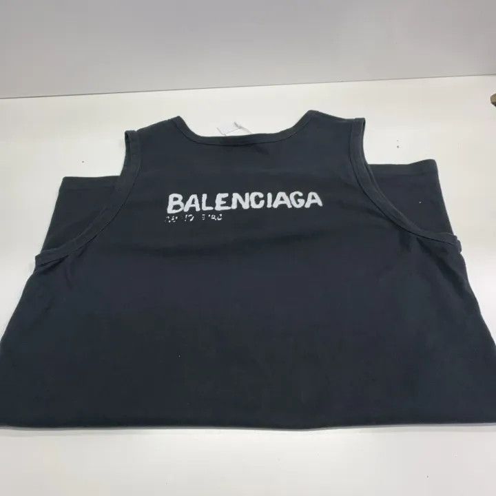 Balenciaga Balenciaga Black Logo Print Sleeveless Top Size US M / EU 48-50 / 2 - 13 Thumbnail